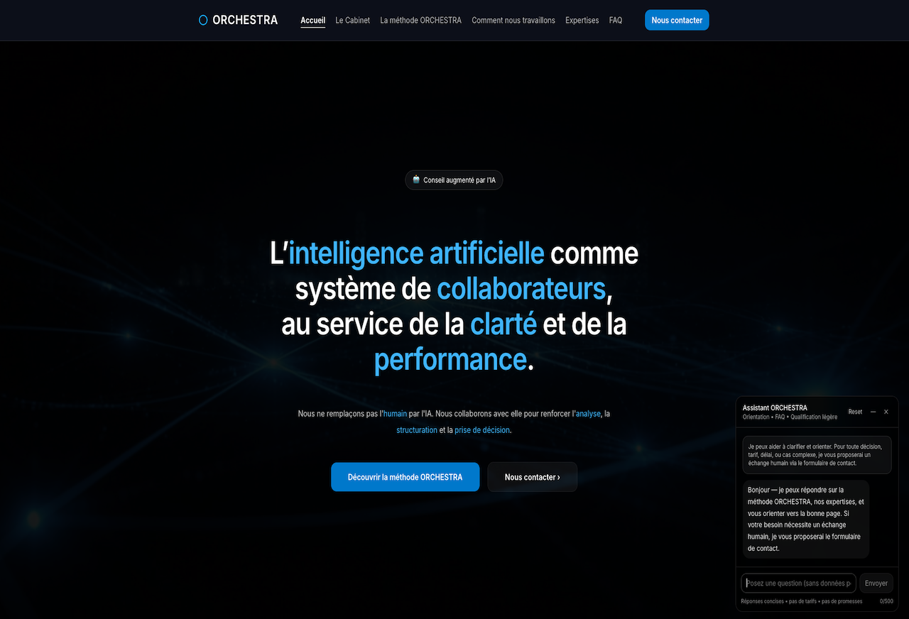 ORCHESTRA – page d'accueil